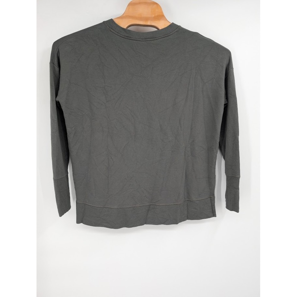 Athleta Women's Sweatshirt Size‎ XL Gray Thumb Holes Split Hem - Picture 6 of 6
